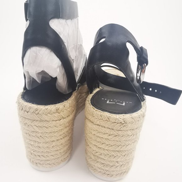 Marc Fisher Raffa Espadrille Platform Sandal size 9.5 leather - Picture 8 of 11